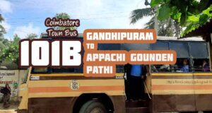 Coimbatore Town Bus Route 101B Gandhipuram to Appachi Gounden Pathi Bus Timings