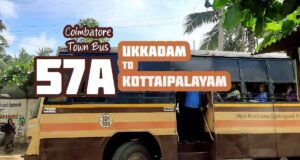 Coimbatore Town Bus Route 57A Ukkadam to Kottaipalayam Bus Timings