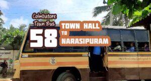 Coimbatore Town Bus Route 58 Townhall to Narasipuram Bus Timings