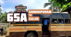 Coimbatore Town Bus Route 65A Gandhipuram to Sulur Bus Timings