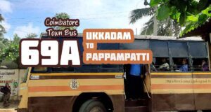 Coimbatore Town Bus Route 69A Ukkadam to Pappampatti Bus Timings