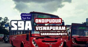 Coimbatore Town Bus Route S9A Ondipudur to Viswapuram Bus Timings