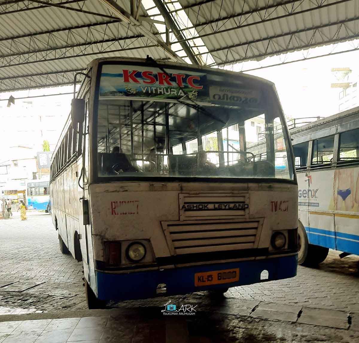 KSRTC RAC 549 Vithura to Vizhinjam Bus Timings