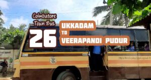 Coimbatore Town Bus Route 26 Ukkadam to Veerapandi Pudur Bus Timings