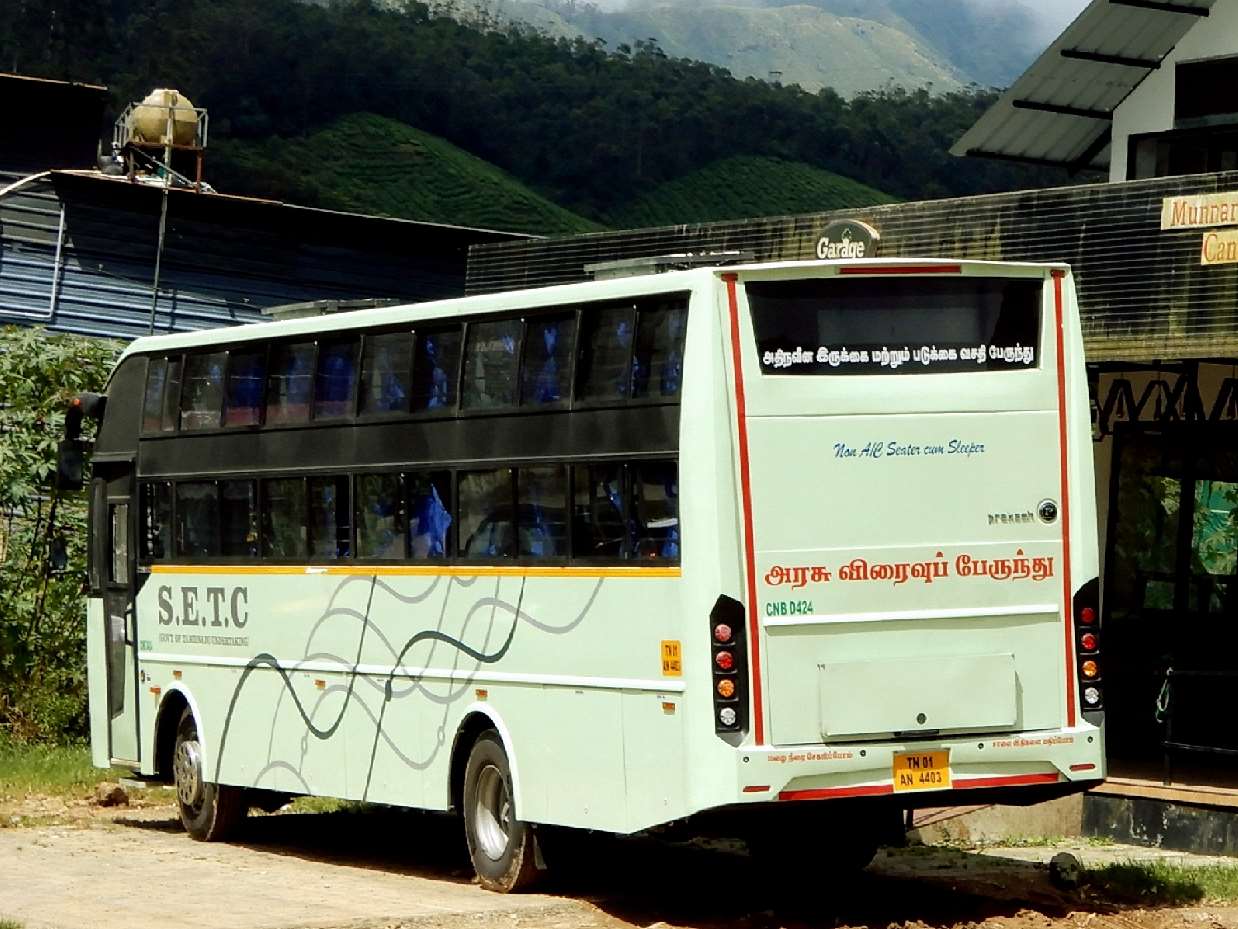 Chennai to Munnar Bus Timings SETC CNB D424