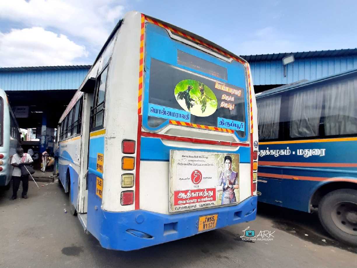 Tiruppur to Ponnamaravathi Bus Timings TNSTC TN 55 N 1101