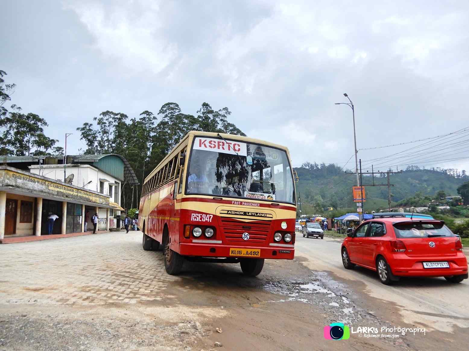 KSRTC Bus Timings from Munnar Bus Station