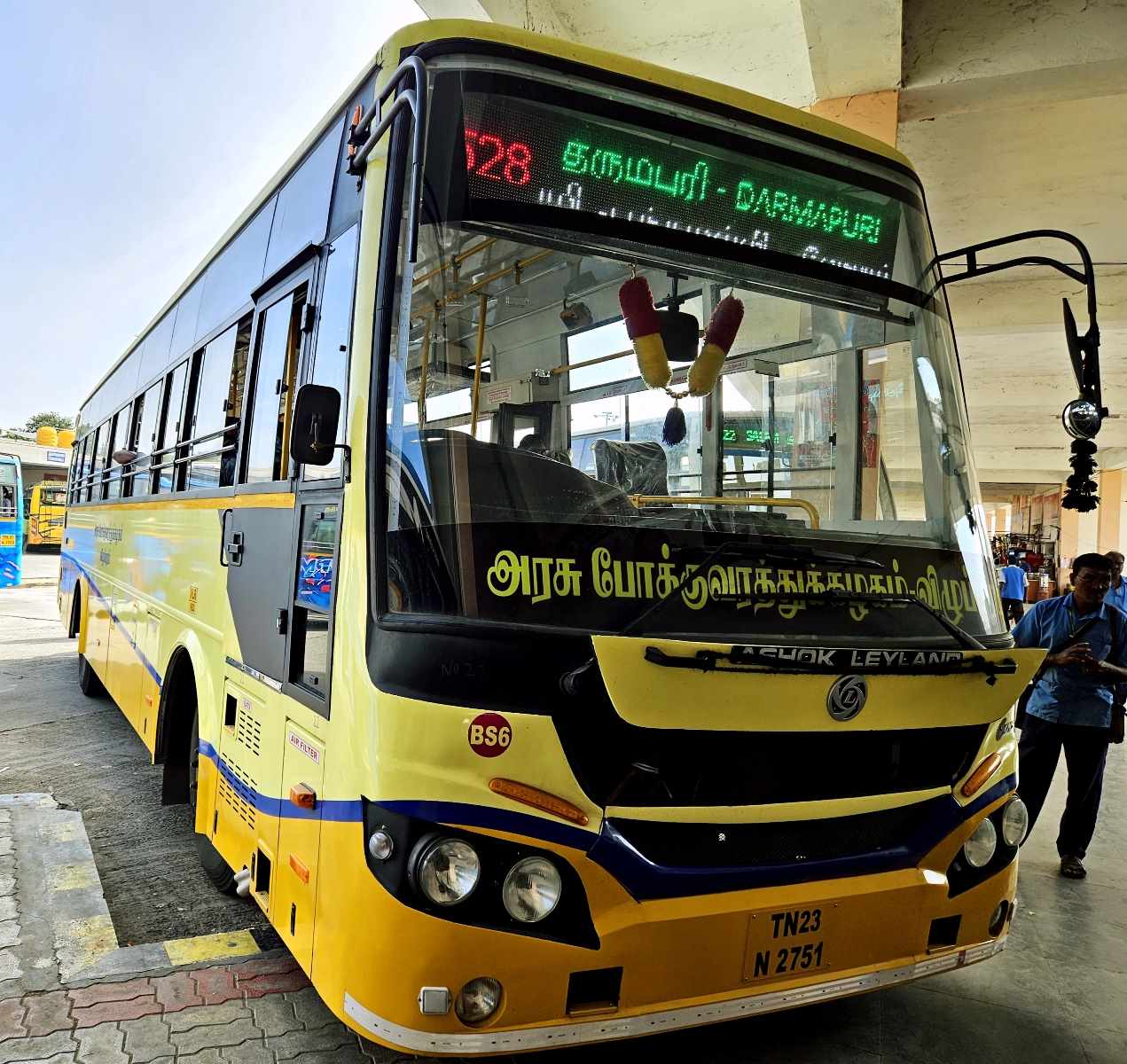 Dharmapuri to Chennai Bus Timings TNSTC TN 23 N 2751